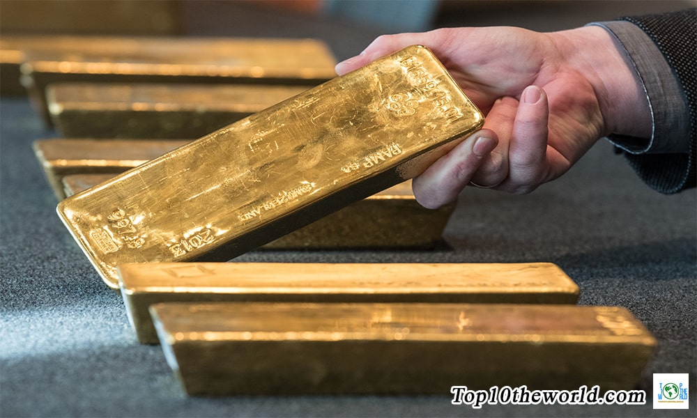 Top 10 countries with the largest gold reserves in the world